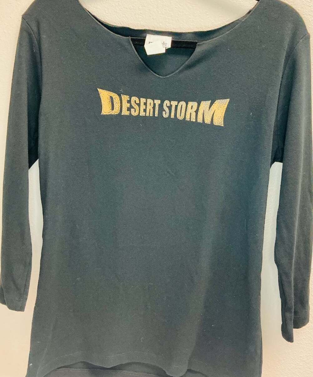 michelle Desert Storm Long Sleeve Top Size SX/SXG Black